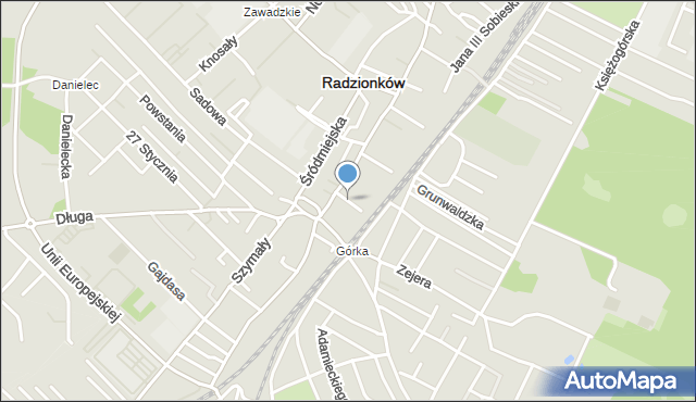 Radzionków, Stolarska, mapa Radzionków