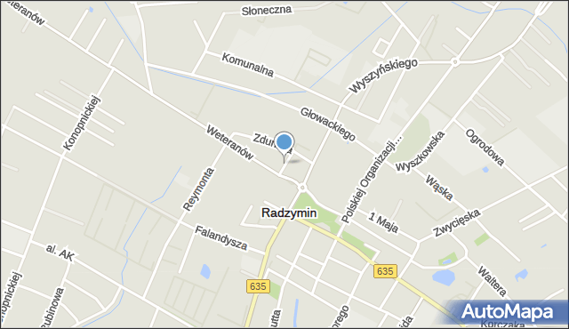 Radzymin powiat wołomiński, Stary Rynek, mapa Radzymin powiat wołomiński