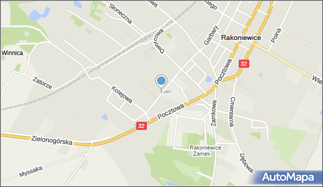 Rakoniewice, Starowolsztyńska, mapa Rakoniewice