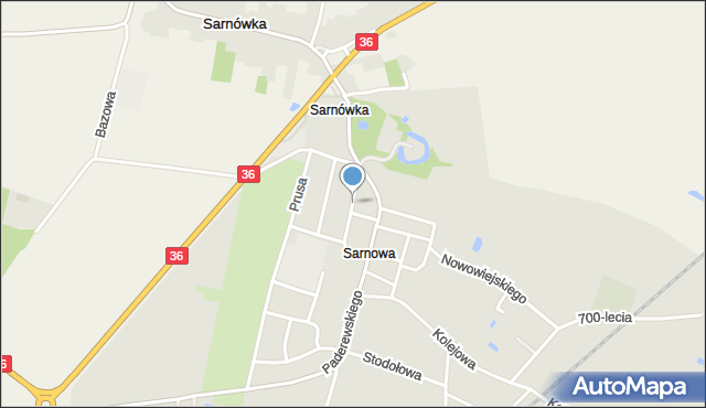 Rawicz, Strażacka, mapa Rawicz