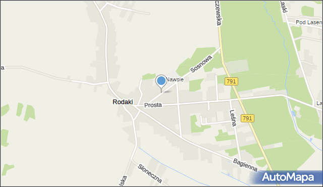 Rodaki, Strażacka, mapa Rodaki