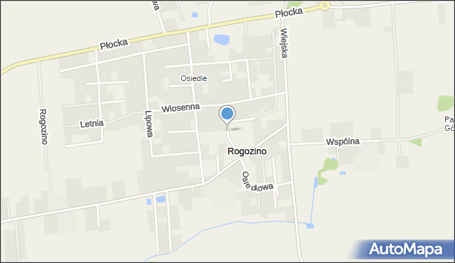 Rogozino, Strażacka, mapa Rogozino