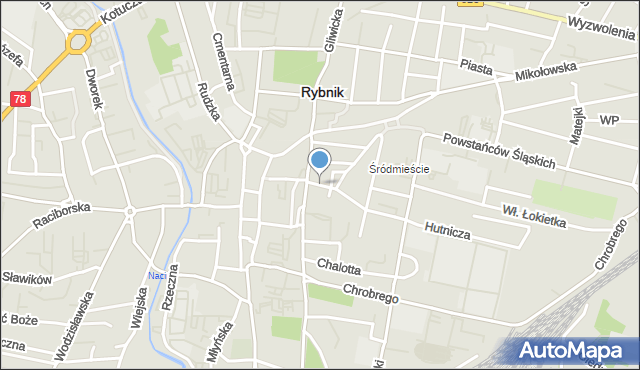 Rybnik, Stroma, mapa Rybnika