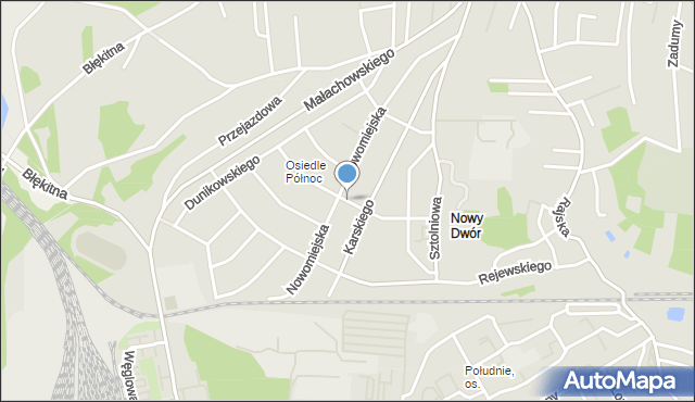 Rybnik, Strzembosza Tomasza, prof., mapa Rybnika