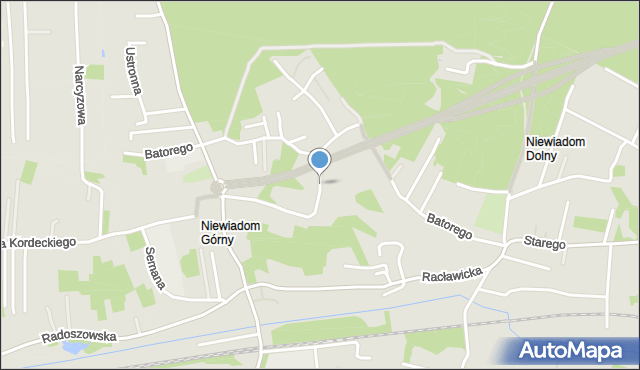 Rybnik, Stefana Batorego, mapa Rybnika