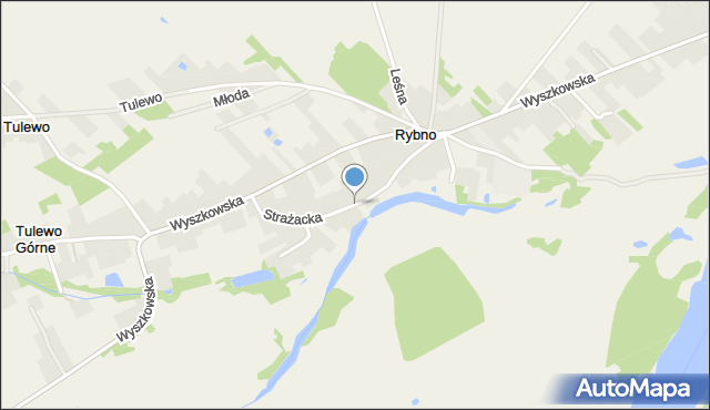 Rybno gmina Wyszków, Strażacka, mapa Rybno gmina Wyszków