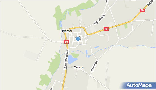 Rychtal, Strumykowa, mapa Rychtal