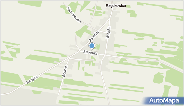 Rzędkowice, Stawowa, mapa Rzędkowice