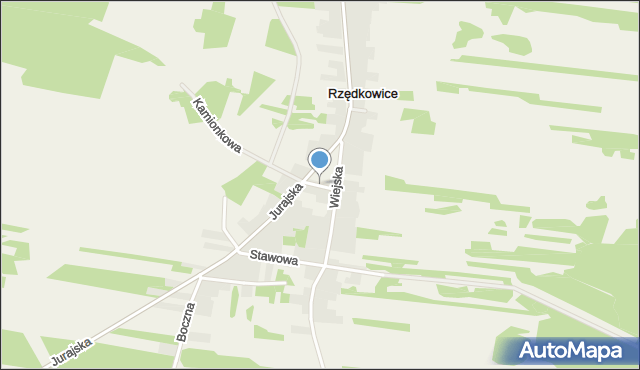 Rzędkowice, Strażacka, mapa Rzędkowice