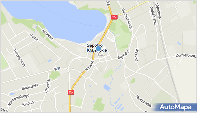 Sępólno Krajeńskie, Studzienna, mapa Sępólno Krajeńskie