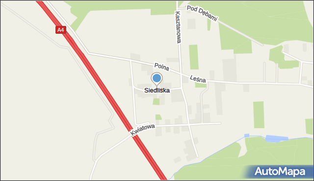 Siedliska gmina Dąbrowa, Stawowa, mapa Siedliska gmina Dąbrowa