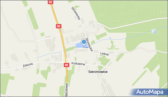 Sieroniowice, Stawowa, mapa Sieroniowice