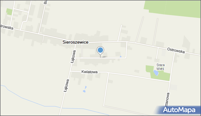 Sieroszewice, Starowiejska, mapa Sieroszewice