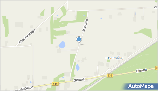 Sitne, Stołeczna, mapa Sitne