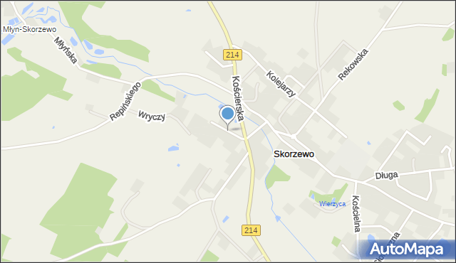 Skorzewo, Starowiejska, mapa Skorzewo