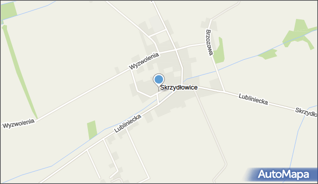 Skrzydłowice, Strażacka, mapa Skrzydłowice