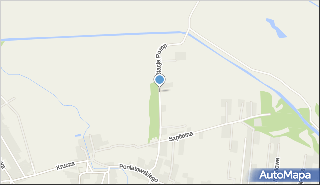 Słońsk, Stacja Pomp, mapa Słońsk