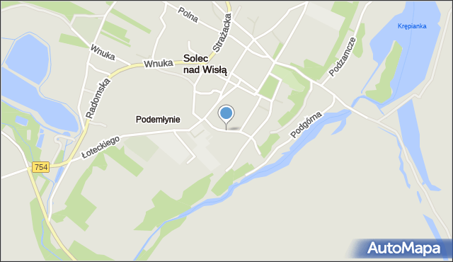 Solec nad Wisłą, Staszica Stanisława, mapa Solec nad Wisłą