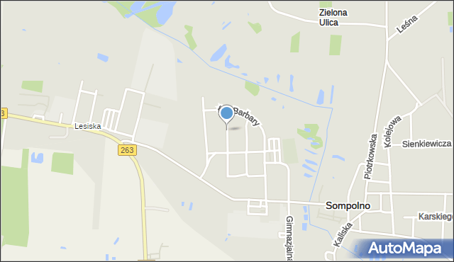 Sompolno, Staszica Stanisława, mapa Sompolno