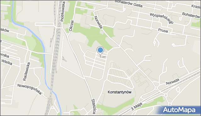 Sosnowiec, Stoksika Andrzeja, mapa Sosnowca