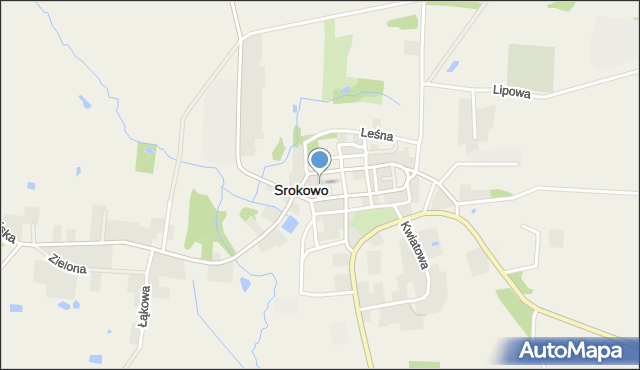 Srokowo, Strzelecka, mapa Srokowo