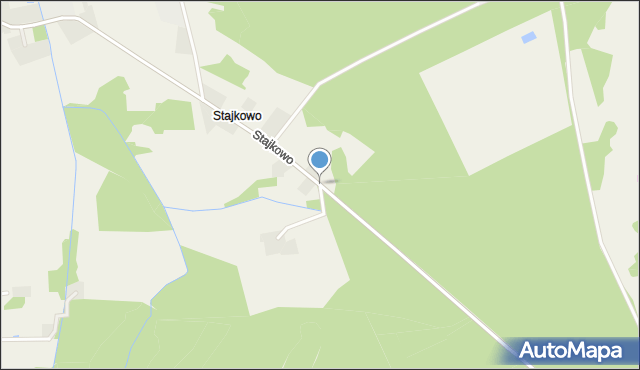 Stajkowo gmina Białogard, Stajkowo, mapa Stajkowo gmina Białogard