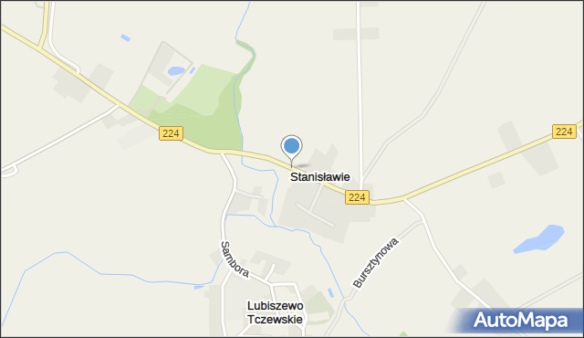 Stanisławie gmina Tczew, Stanisławie, mapa Stanisławie gmina Tczew