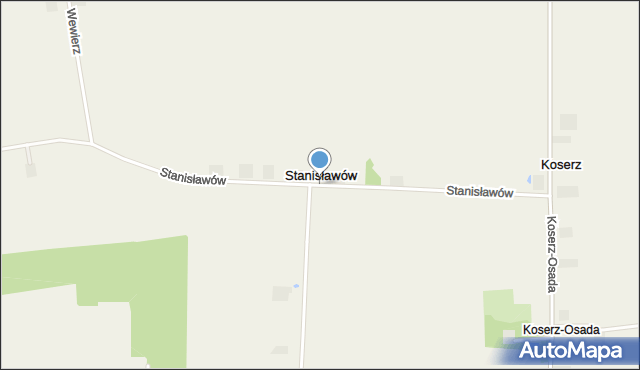 Stanisławów gmina Chodów, Stanisławów, mapa Stanisławów gmina Chodów