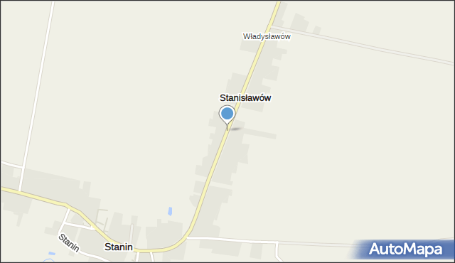 Stanisławów gmina Stanin, Stanisławów, mapa Stanisławów gmina Stanin