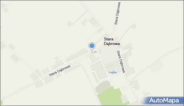 Stara Dąbrowa powiat stargardzki, Stara Dąbrowa, mapa Stara Dąbrowa powiat stargardzki