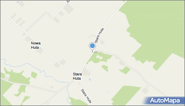 Stara Huta gmina Grodziec, Stara Huta, mapa Stara Huta gmina Grodziec