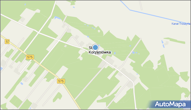 Stara Korzeniówka, Stara Korzeniówka, mapa Stara Korzeniówka