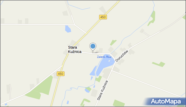 Stara Kuźnica gmina Doruchów, Stara Kuźnica, mapa Stara Kuźnica gmina Doruchów