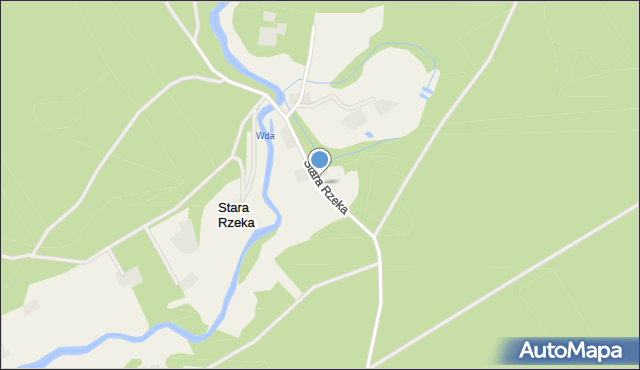 Stara Rzeka gmina Osie, Stara Rzeka, mapa Stara Rzeka gmina Osie