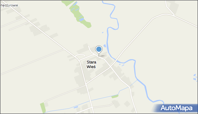 Stara Wieś gmina Borki, Stara Wieś, mapa Stara Wieś gmina Borki