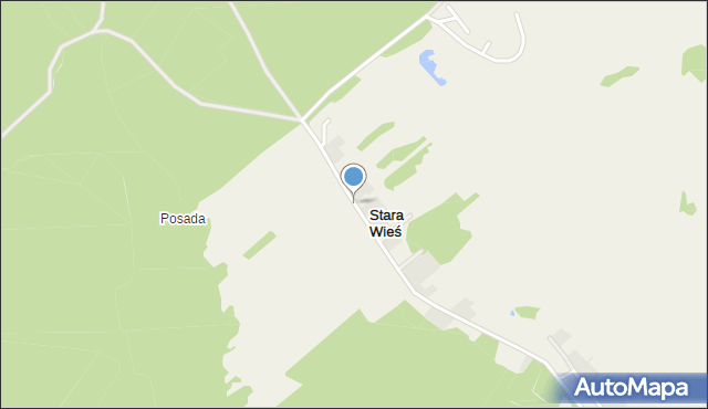 Stara Wieś gmina Przedbórz, Stara Wieś, mapa Stara Wieś gmina Przedbórz