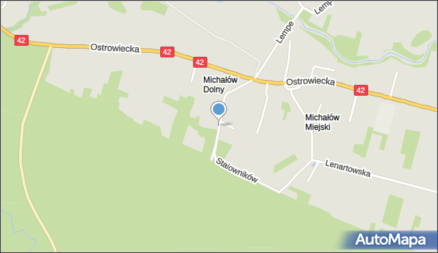 Starachowice, Stalowników, mapa Starachowic