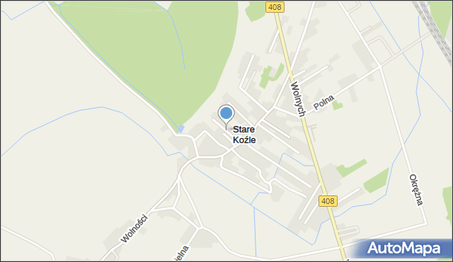 Stare Koźle, Stolorza, mapa Stare Koźle