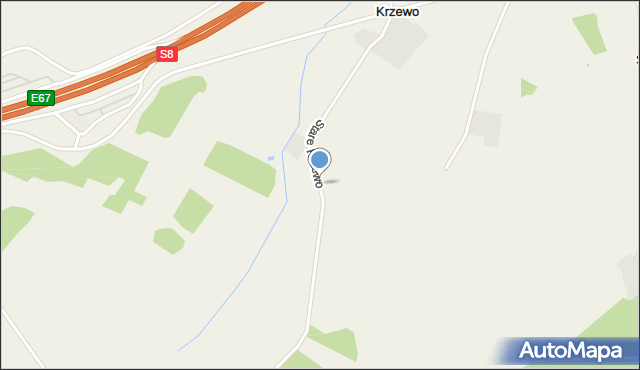 Stare Krzewo, Stare Krzewo, mapa Stare Krzewo