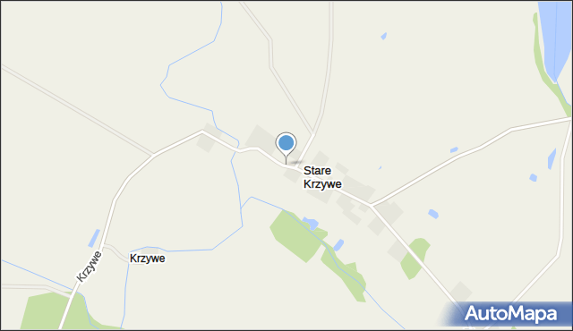 Stare Krzywe, Stare Krzywe, mapa Stare Krzywe