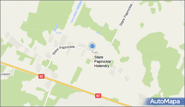 Stare Paprockie Holendry, Stare Paprockie Holendry, mapa Stare Paprockie Holendry
