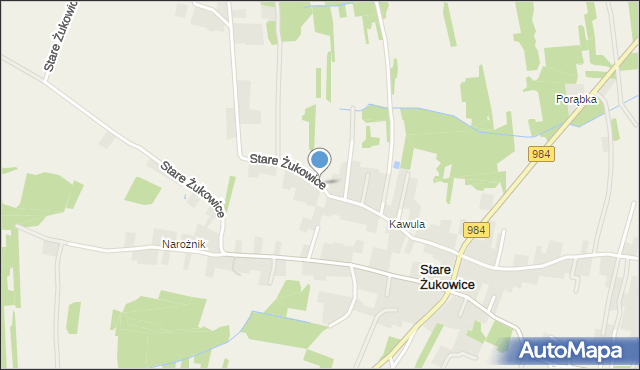 Stare Żukowice, Stare Żukowice, mapa Stare Żukowice