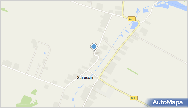 Starościn gmina Kamionka, Starościn, mapa Starościn gmina Kamionka