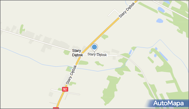 Stary Dębsk, Stary Dębsk, mapa Stary Dębsk