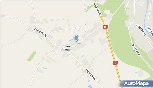 Stary Dwór gmina Koronowo, Stary Dwór, mapa Stary Dwór gmina Koronowo