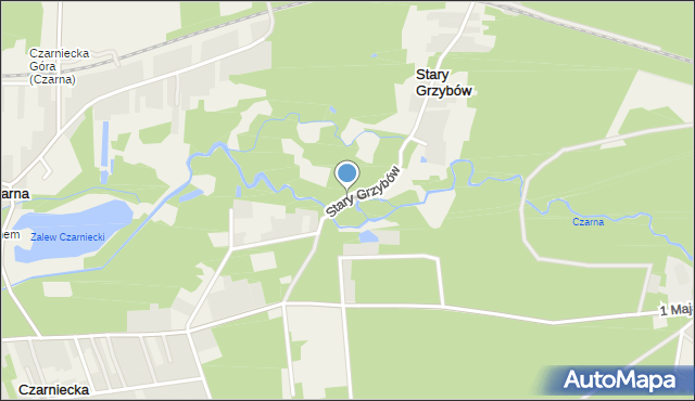 Stary Grzybów, Stary Grzybów, mapa Stary Grzybów