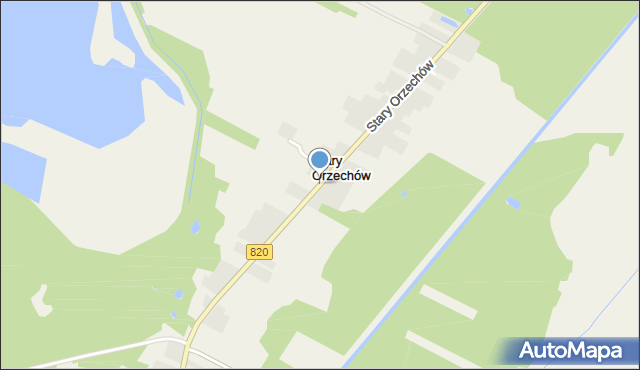 Stary Orzechów, Stary Orzechów, mapa Stary Orzechów