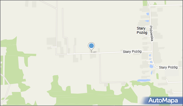 Stary Pożóg, Stary Pożóg, mapa Stary Pożóg