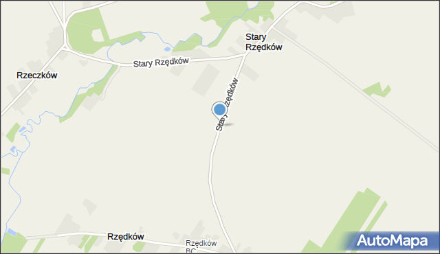 Stary Rzędków, Stary Rzędków, mapa Stary Rzędków