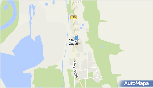 Stary Żagań, Stary Żagań, mapa Stary Żagań